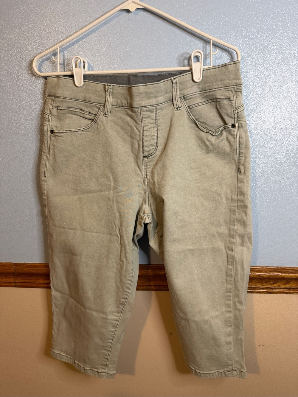 JAG Jeans High Rise Skinny Pull On Crop Capris Gray Size 8 / 29